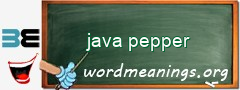WordMeaning blackboard for java pepper